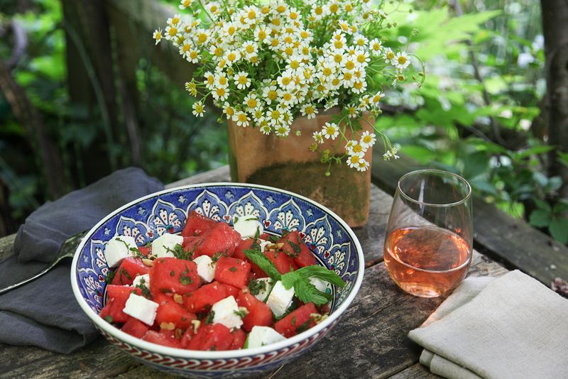 Watermelon Feta Salad with Mint