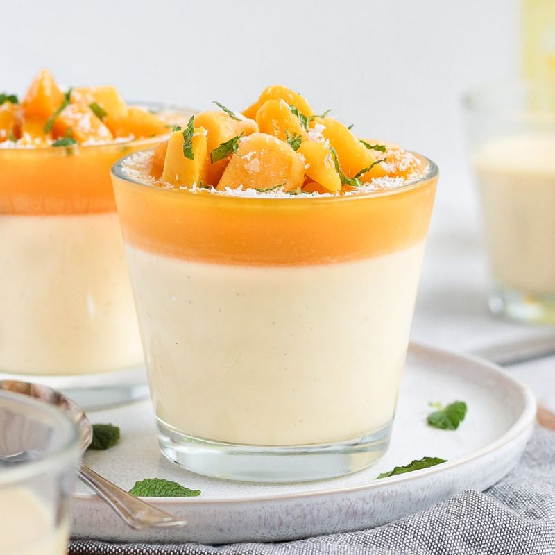 Mango Coconut Panna Cotta