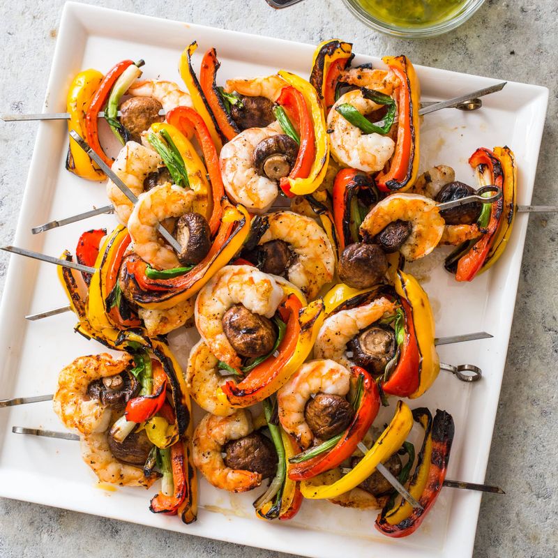 Grilled Shrimp and Vegetable Skewers