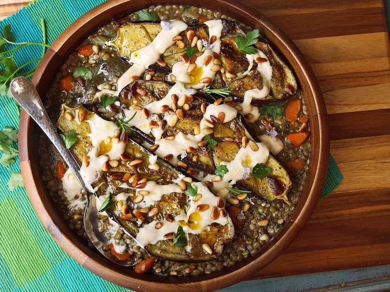 Lentil and Eggplant Middle Eastern Bake