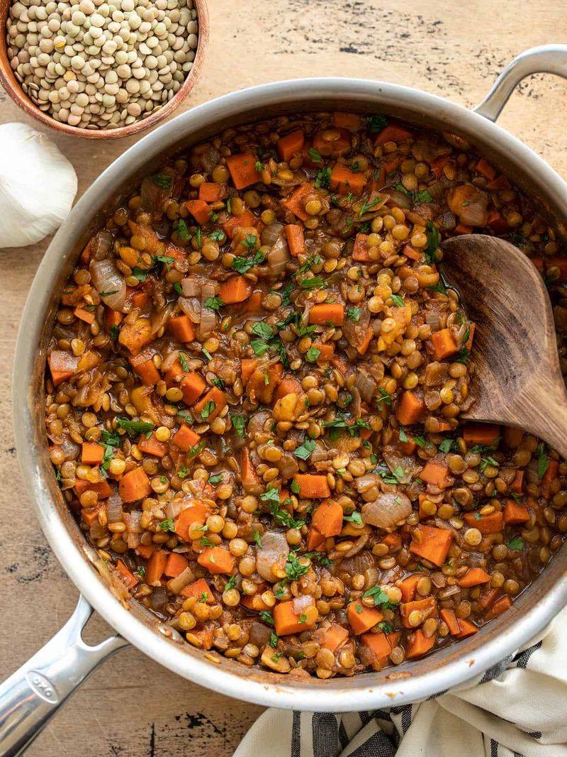 Lentil and Carrot Bake with Cumin