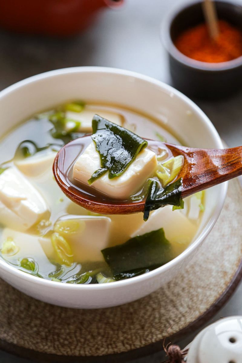 Miso Soup with Tofu and Seaweed