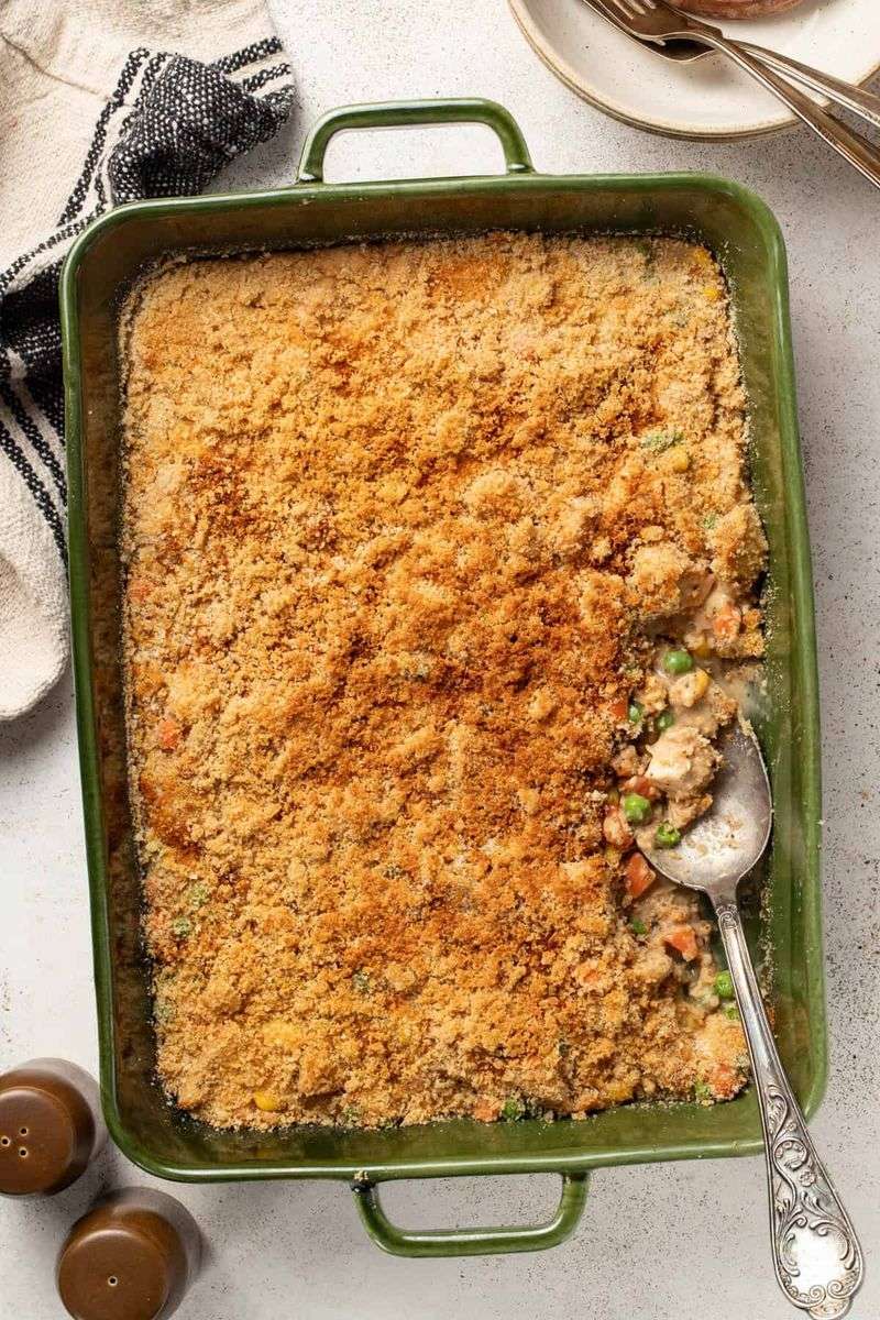 Chicken Pot Pie with Crumb Crust