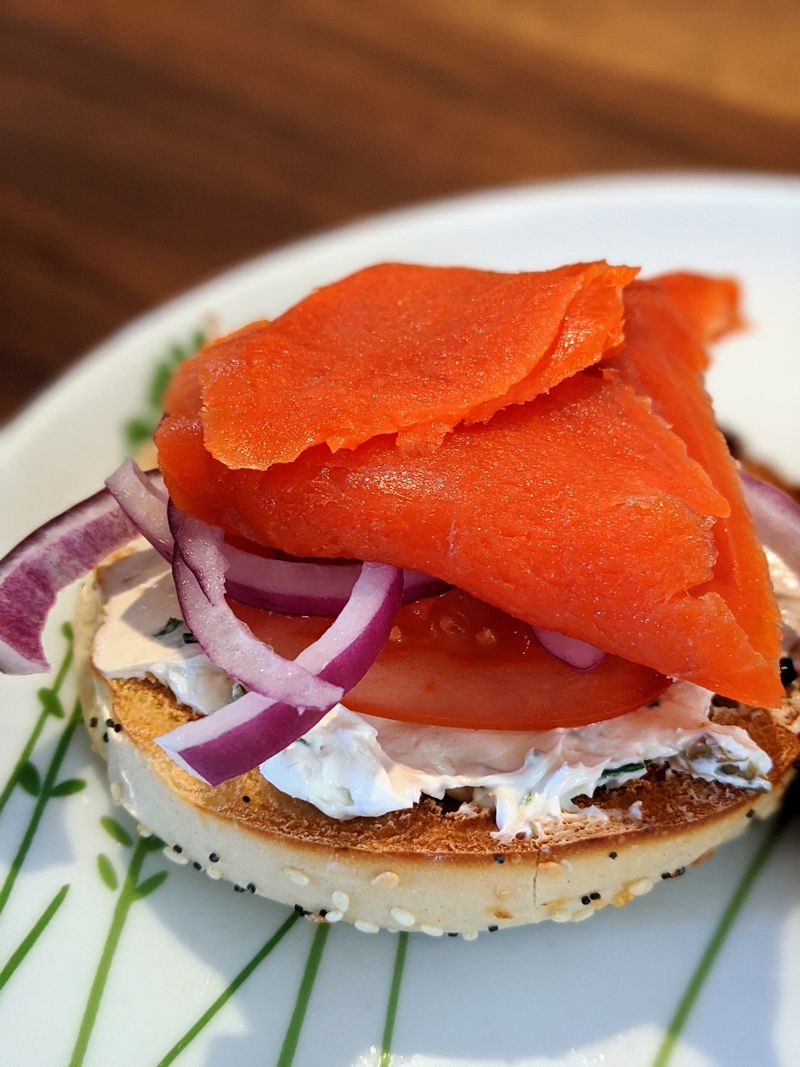 Smoked Salmon Cream Cheese Bagel
