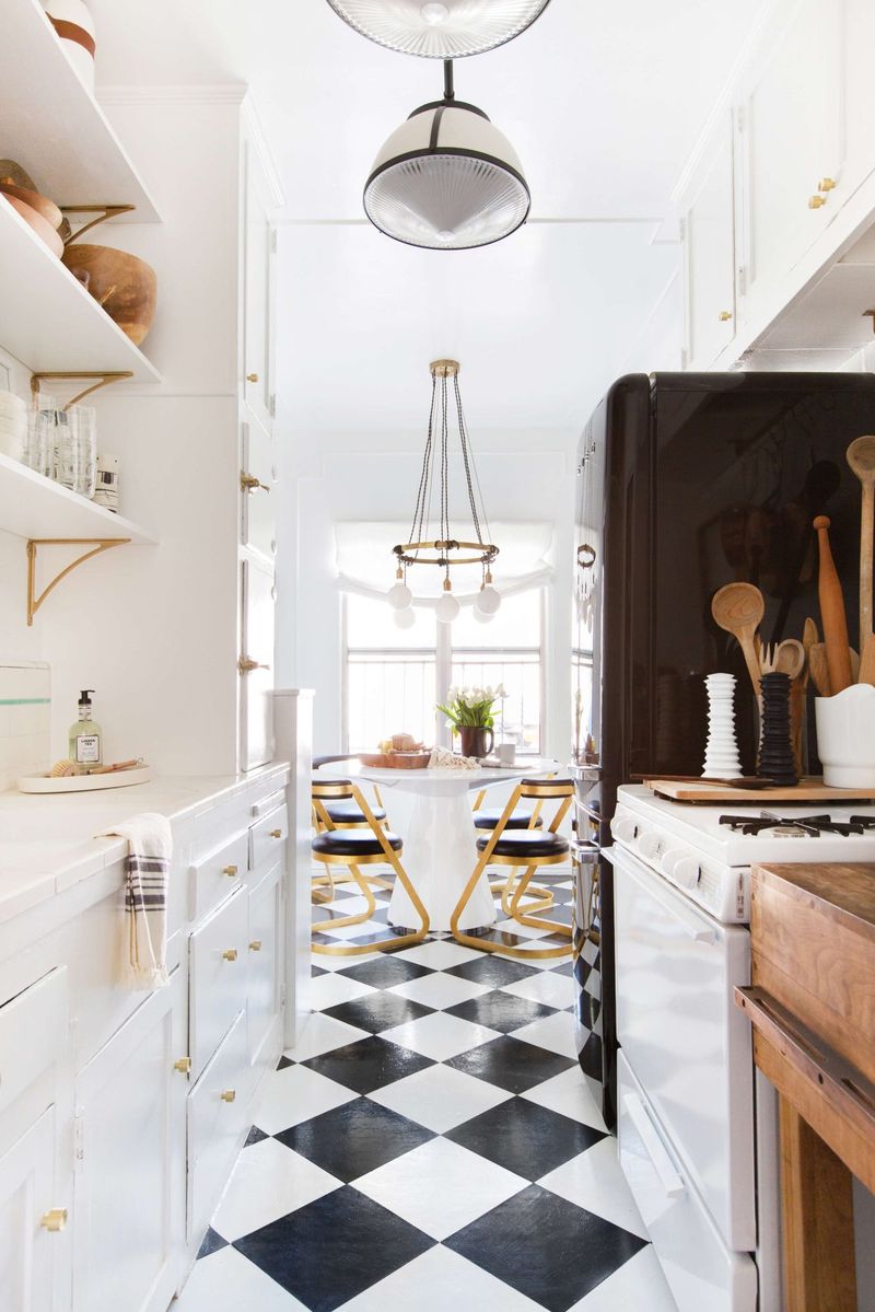 Paint a Fun Pattern on Your Kitchen Floor