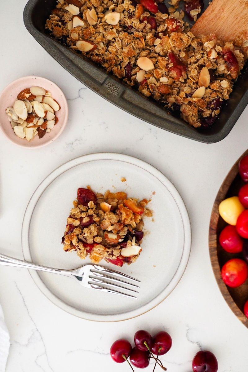 Cherry Almond Crumble