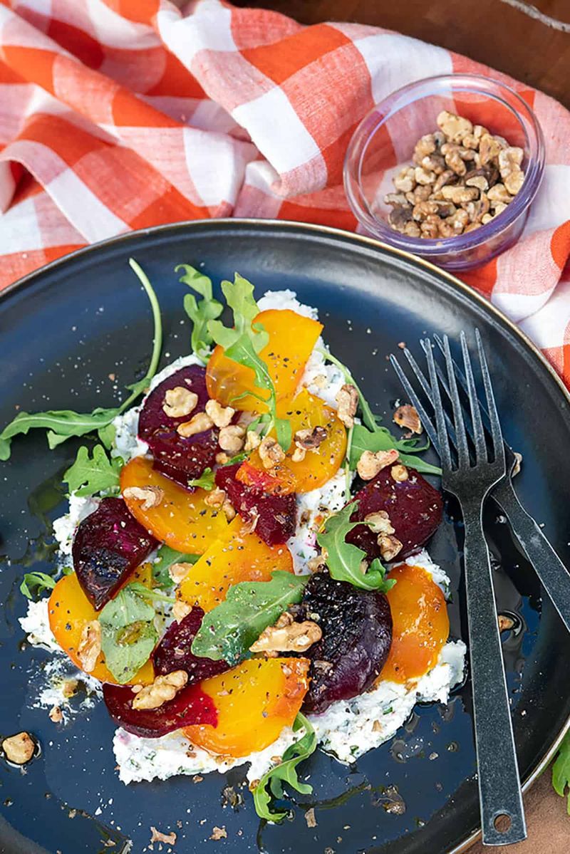 Roasted Beet and Goat Cheese Plate