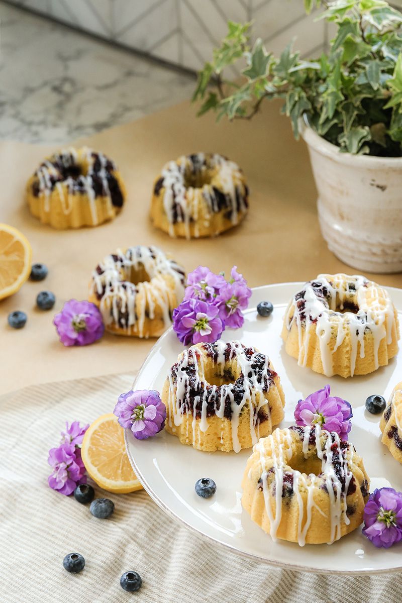 Blueberry Lemon Pound Cake Bites