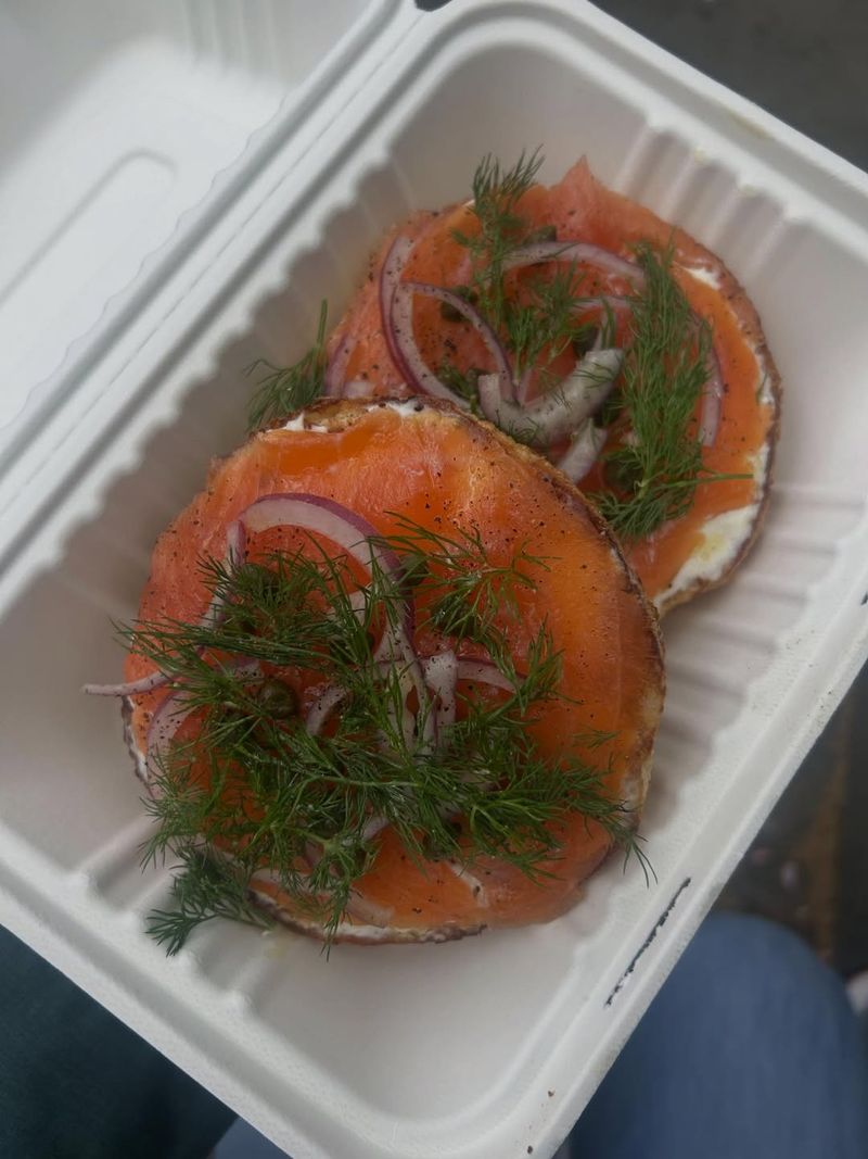 Smoked Salmon and Cream Cheese Bagel Thins
