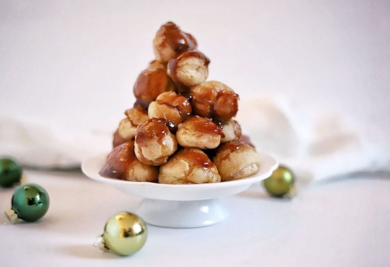 Profiteroles with Caramel Drizzle
