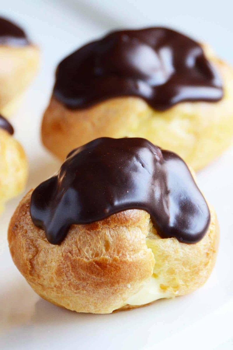 Profiteroles with Custard Filling