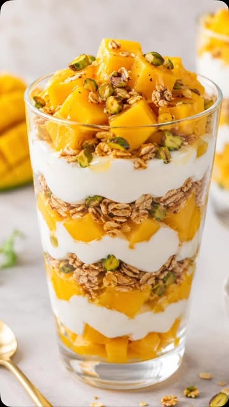Mango and Yogurt Parfait Cups