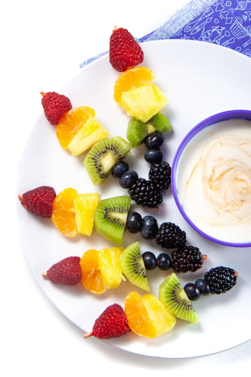 Fruit Kabobs with Yogurt Dip