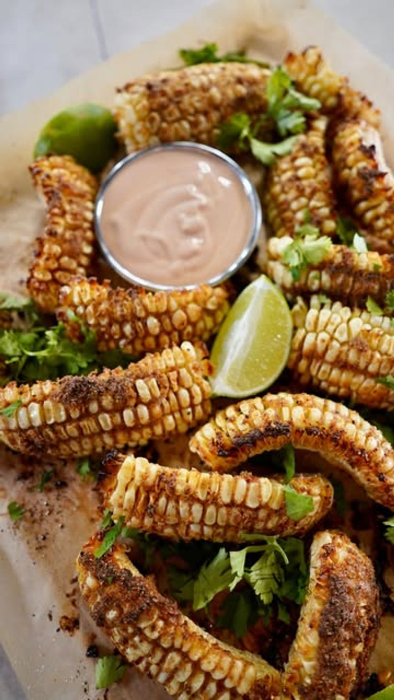 Corn Ribs with Tajin Crema