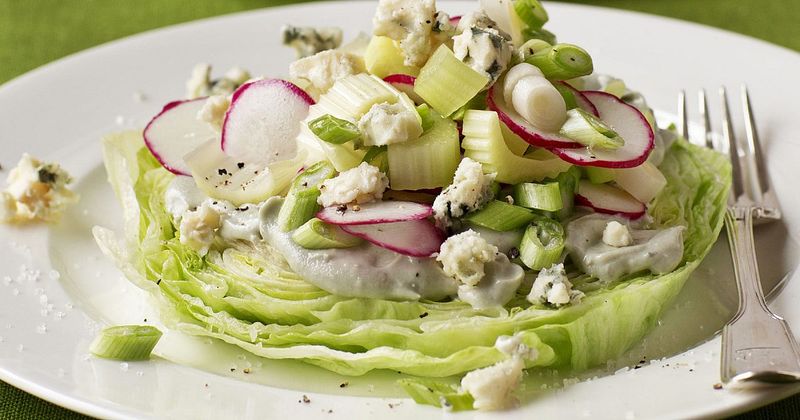 Iceberg Lettuce, Celery, and Green Onions