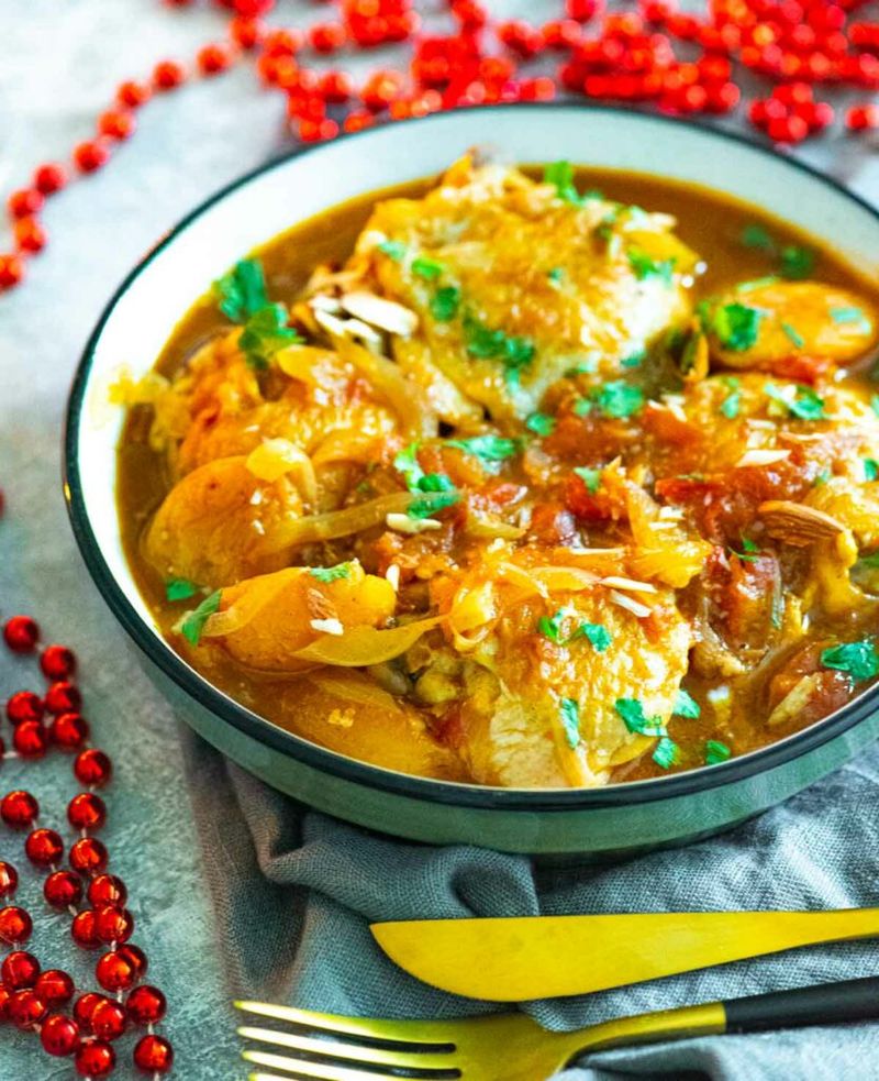 Moroccan Chicken with Apricots and Honey