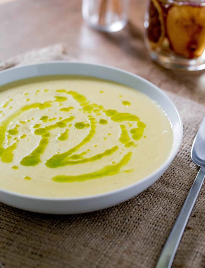 Potato Soup with Fresh Parsley Cream