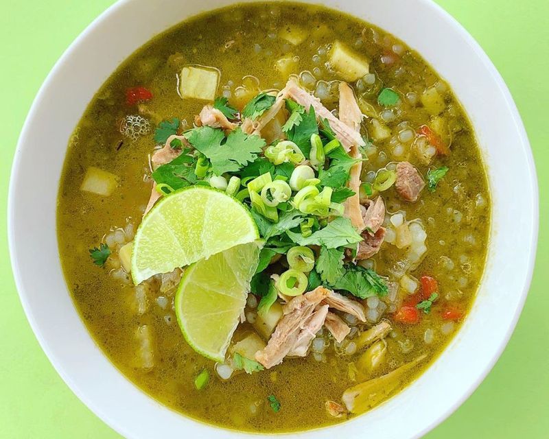 Peruvian Aguadito de Pollo Broth