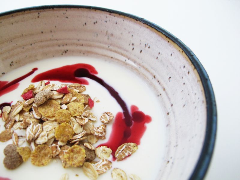 Swedish Filmjolk with Muesli and Lingonberries