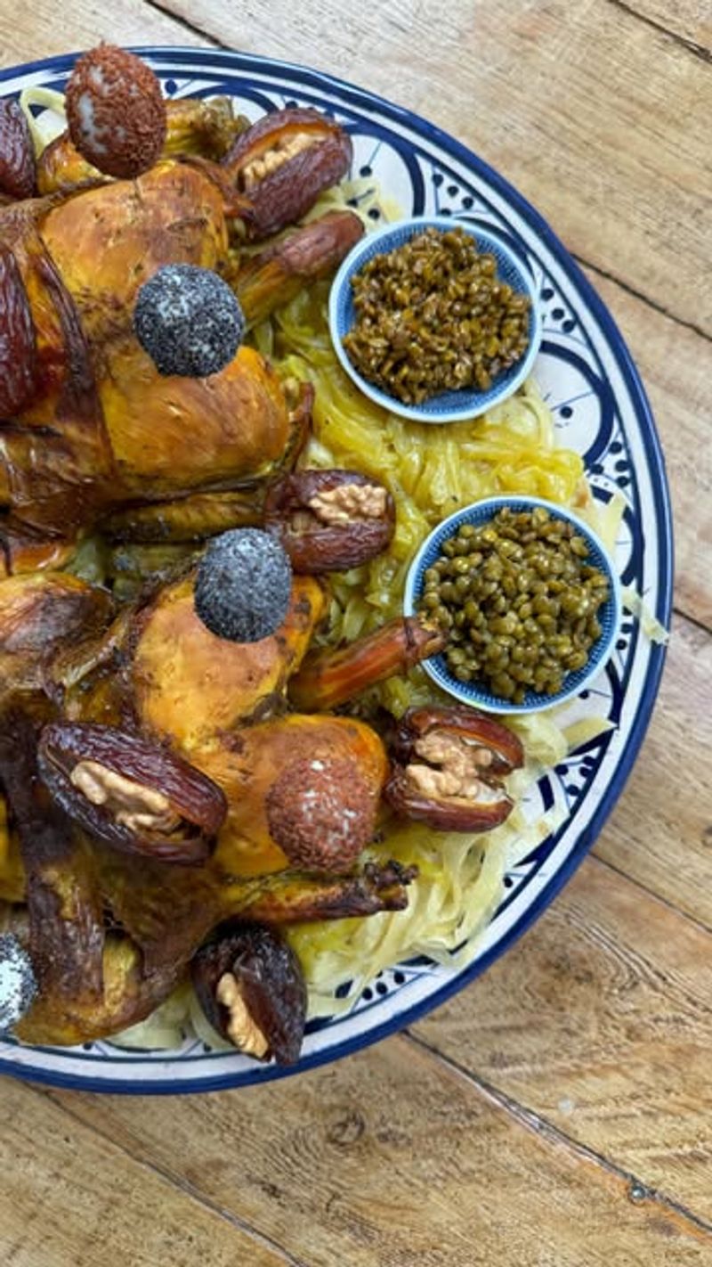 Rfissa (Chicken with Lentils and Msemen)