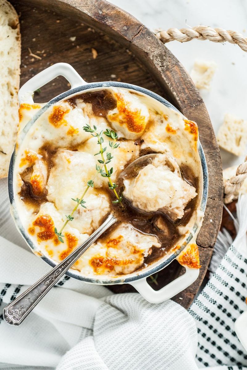 Mozzarella-Topped French Onion Soup