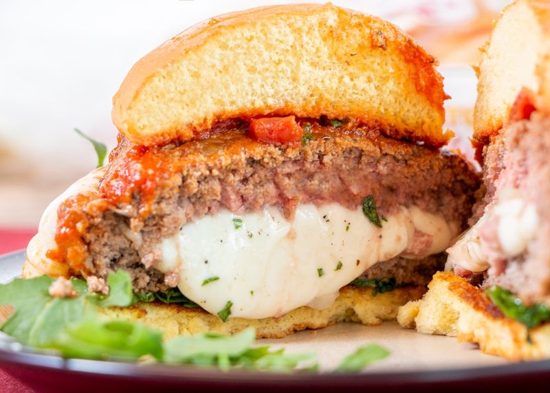 Mozzarella-Stuffed Burgers