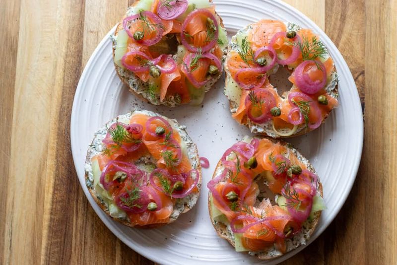 Smoked Salmon and Cream Cheese Doughnut