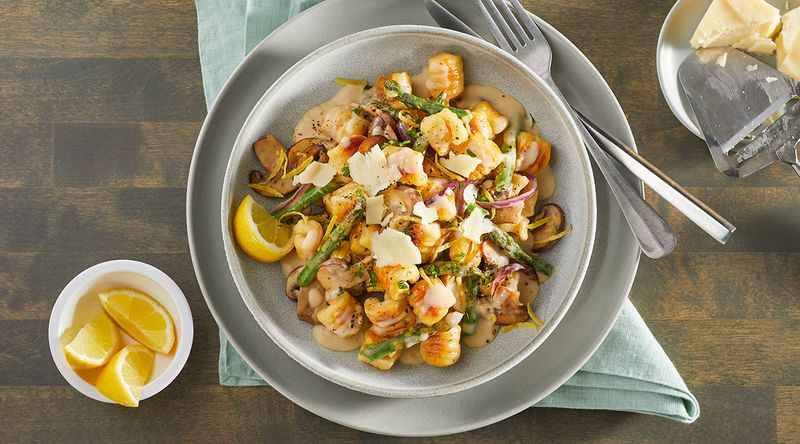 Lemon Ricotta Gnocchi with Asparagus