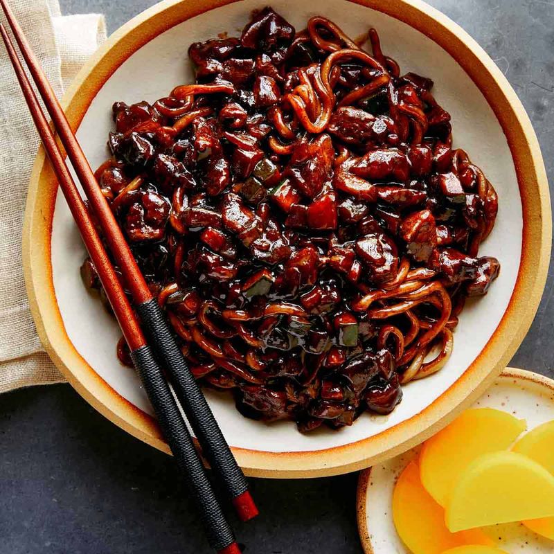 Jajangmyeon (Black Bean Sauce Noodles)