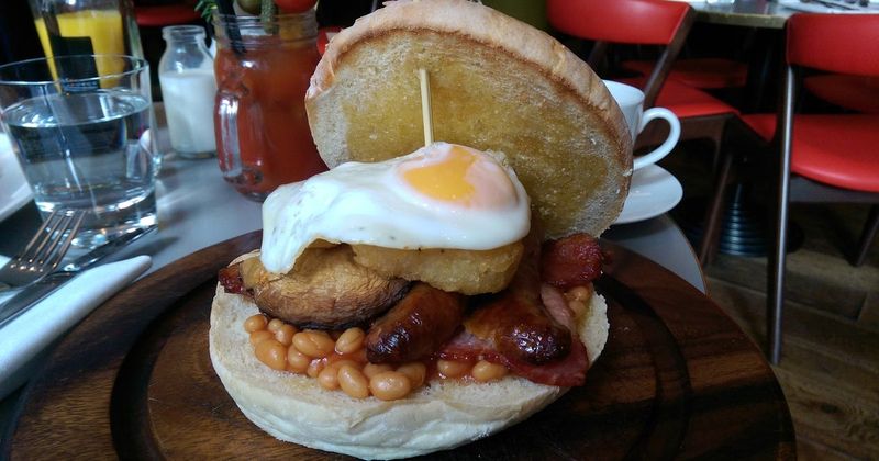 London, England - The Full English Bap