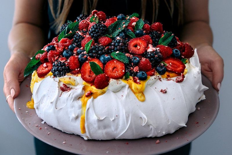 Pavlova with Fresh Berries