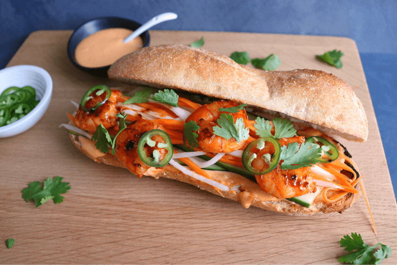 Vietnamese Banh Mi with Shrimp