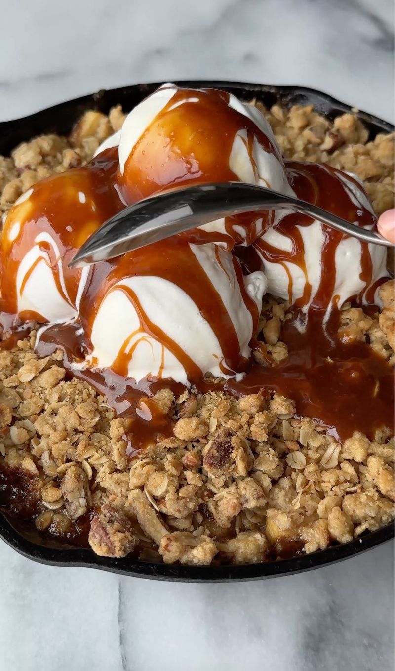 Salted Caramel Apple Crumble