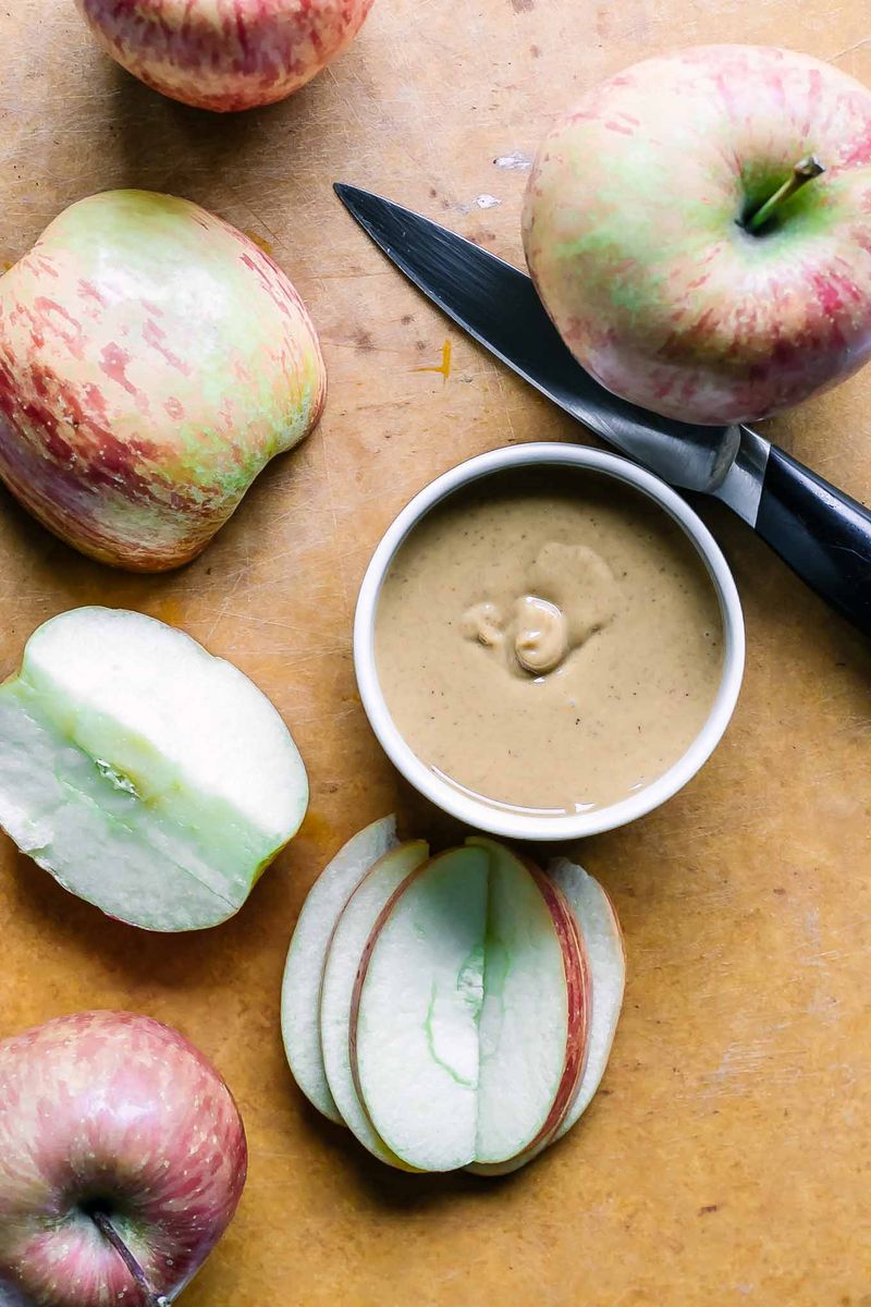 Sliced Apple with Peanut Butter