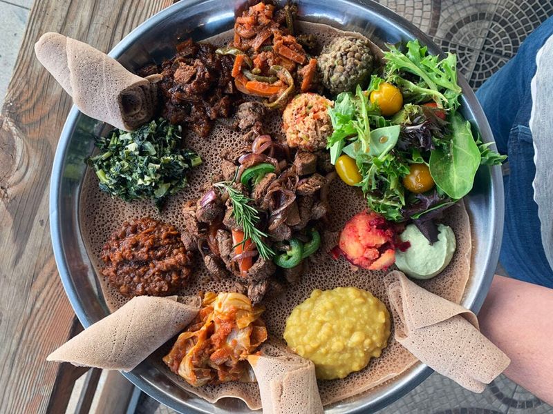 Ethiopian Injera Spread
