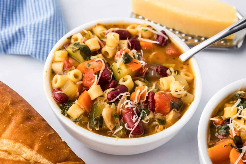 Minestrone-Style Soup With Leftover Pasta and Beans