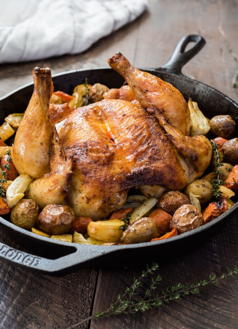 Roasted Whole Chicken with Root Vegetables