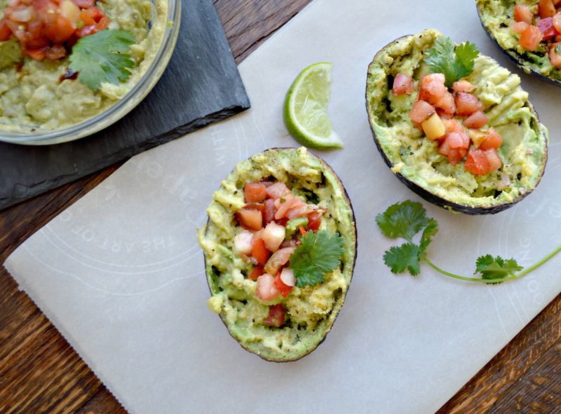 Guacamole From the Avocado Skin