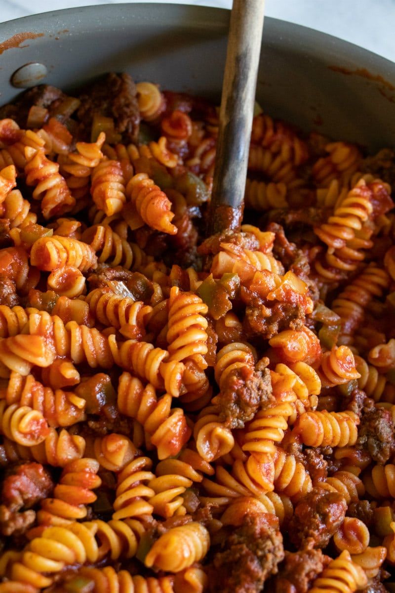 Rotini with Meat Sauce