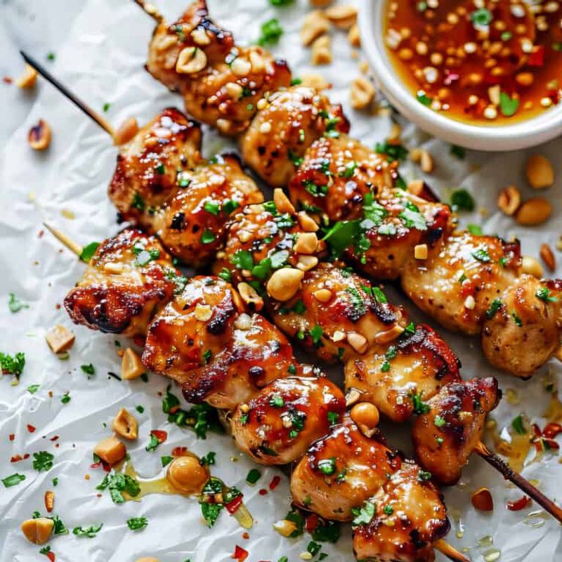 Honey Garlic Chicken Skewers