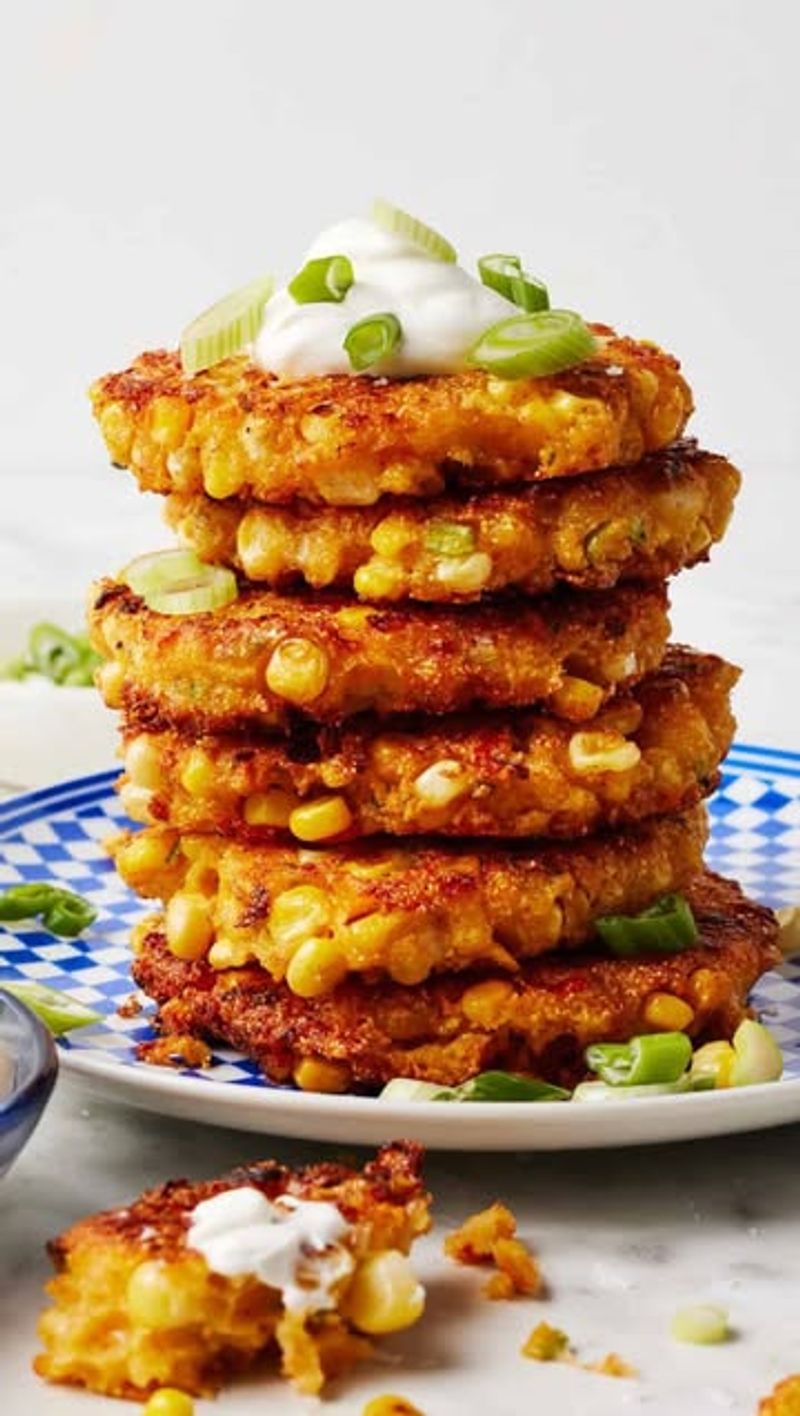 Cheesy Corn Fritters