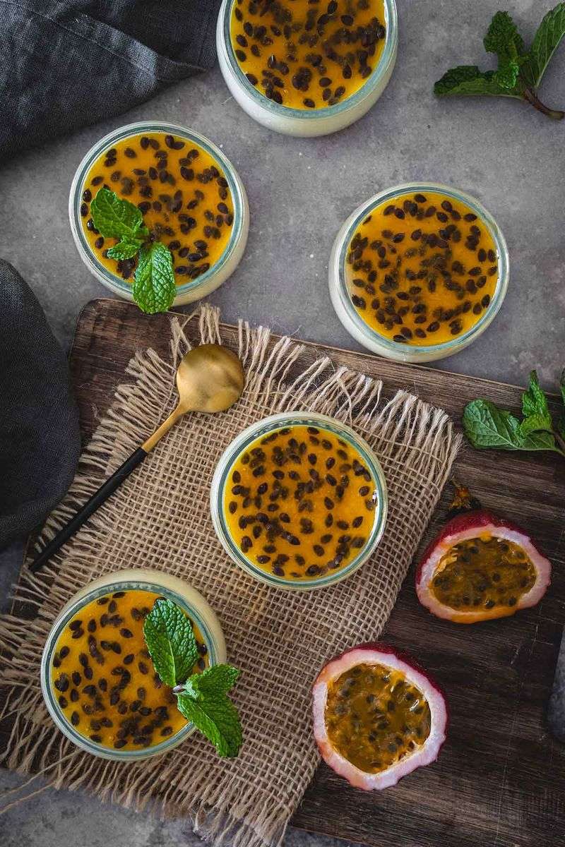 Passion Fruit Mango Pudding