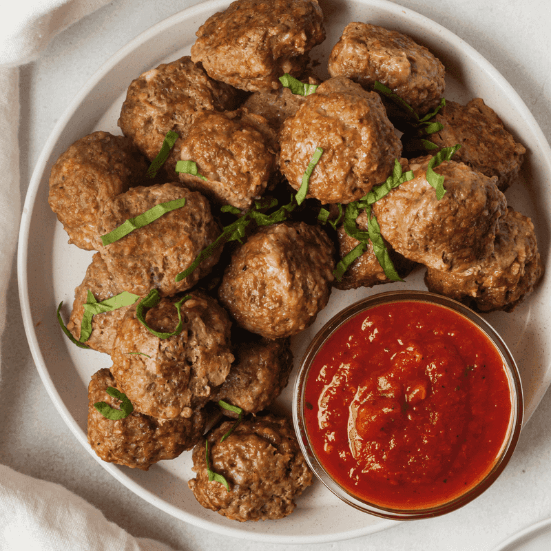 Mini Meatballs with Dipping Sauce