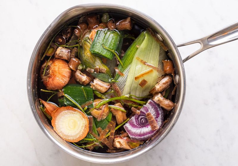 Soup Built From Vegetable Scraps and Broth