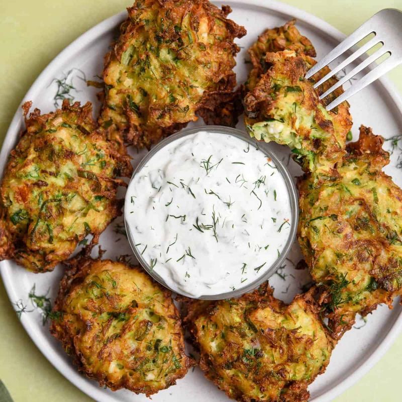 Kolokithokeftedes (Zucchini Fritters)