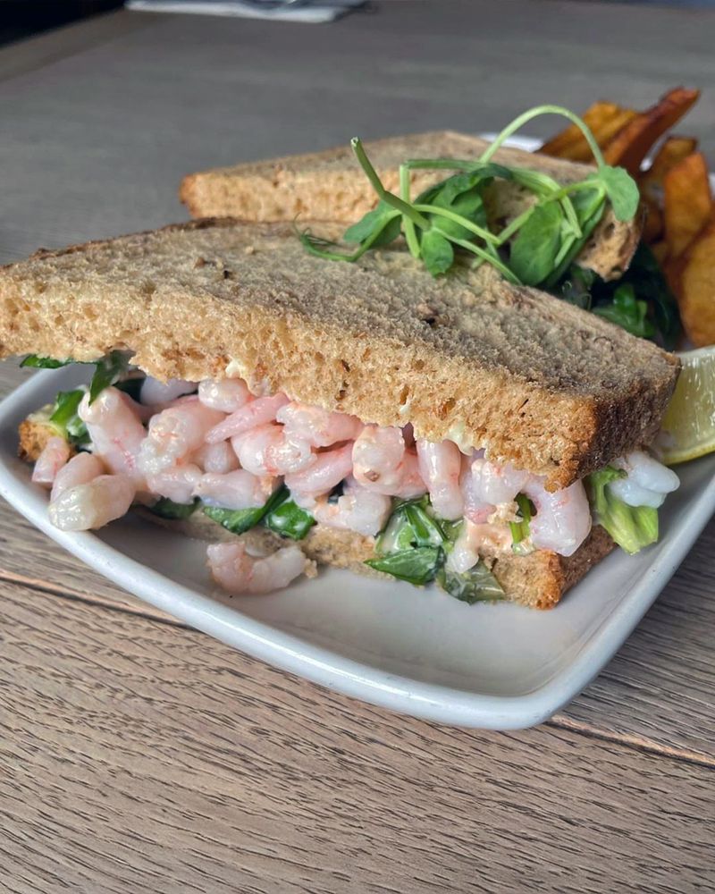 Prawn Marie Rose on Brown Bread