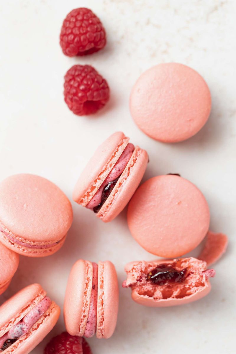 Raspberry Macarons