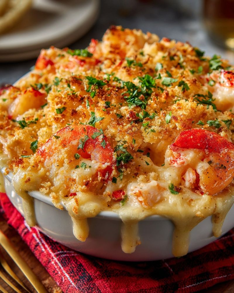 Lobster Mac and Cheese with Ritz Cracker Crumb