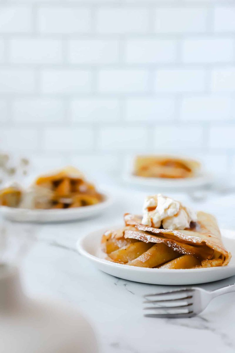 Pear Crepes with Honey and Mascarpone