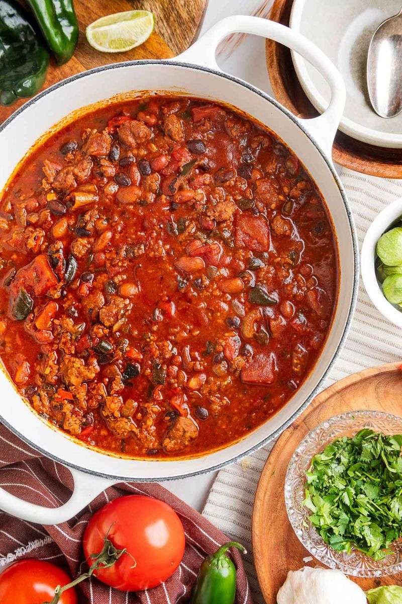 Chili With Three Types of Peppers